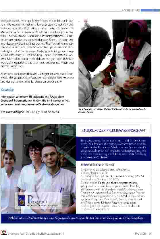 Vorschauseite 2: Weltweit pflegen
