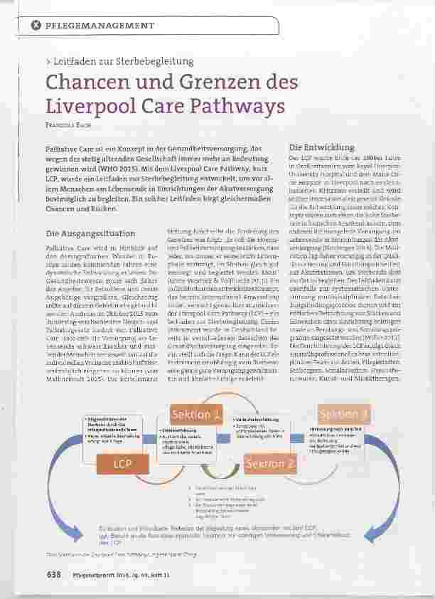 Vorschauseite 1: Chancen und Grenzen des Liverpool Care Pathways