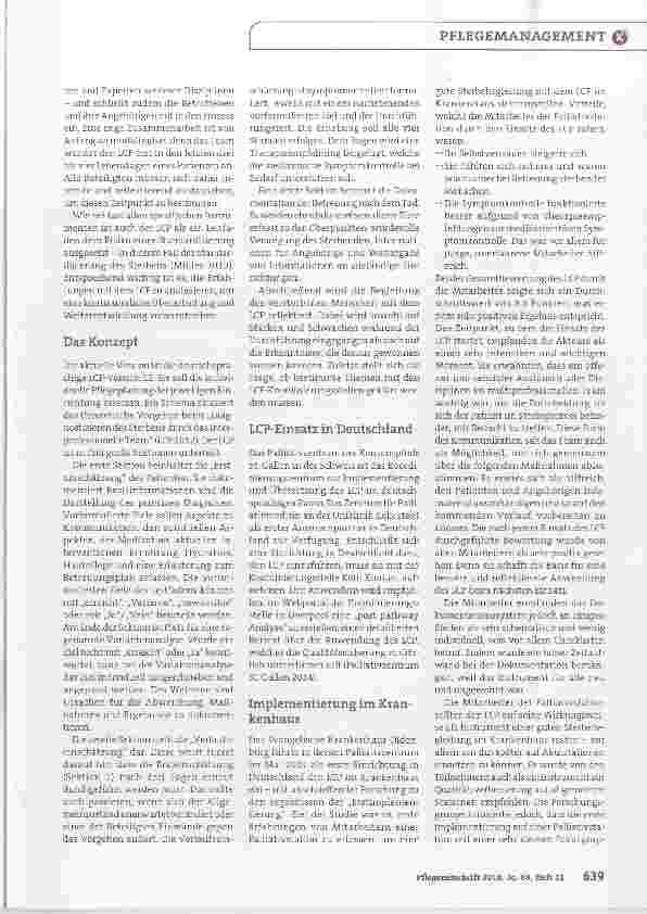 Vorschauseite 2: Chancen und Grenzen des Liverpool Care Pathways