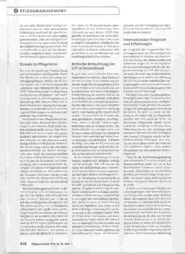 Vorschauseite 3: Chancen und Grenzen des Liverpool Care Pathways