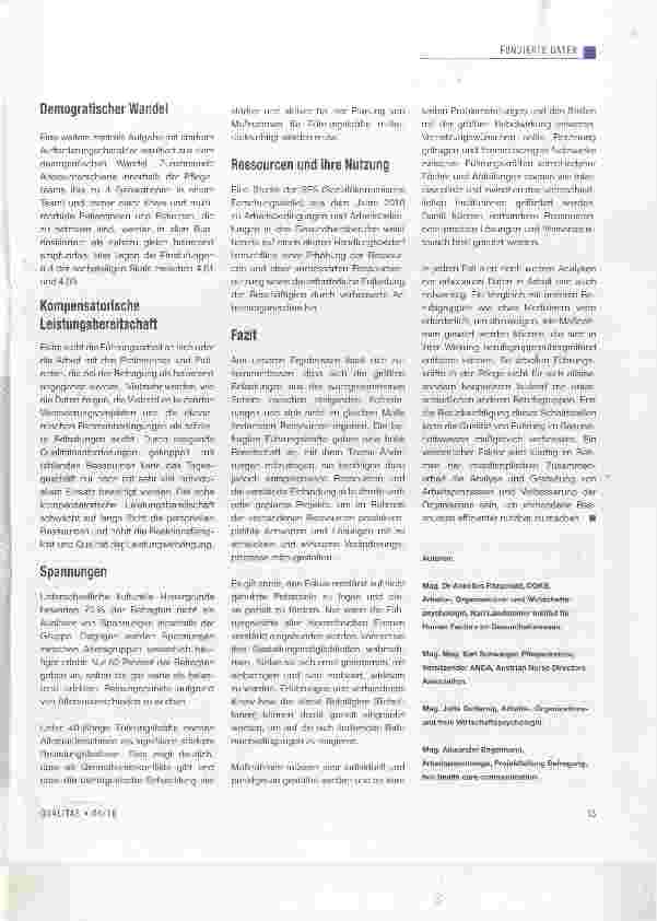 Vorschauseite 4: Führungsbarometer Pflege 2016