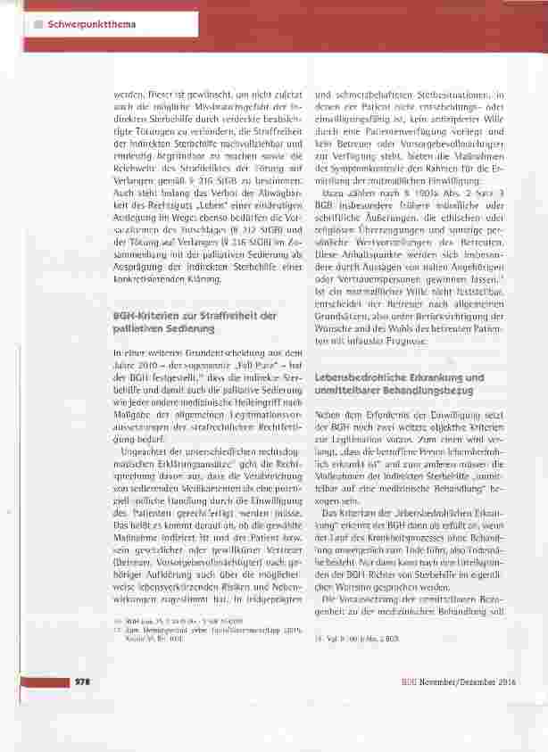 Vorschauseite 5: Die palliative Sedierung Strafrecht versus Selbstbestimmung?