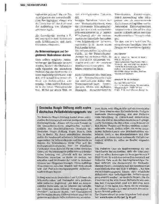 Vorschauseite 5: Gemeinsam gegen den Schmerz