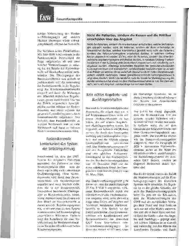Vorschauseite 2: Weniger Wettbewerb durch FusionskontrolleWarum das Bundeskartellamt an der Wirklichkeit vorbei argumentiert