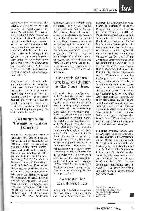 Vorschauseite 3: Weniger Wettbewerb durch FusionskontrolleWarum das Bundeskartellamt an der Wirklichkeit vorbei argumentiert