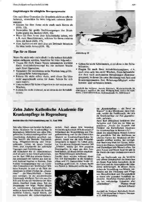 Vorschauseite 5: Physikalische Therapie nach einer Herzoperation Die krankengymnastische Betreuung während des stationären Aufenthaltes auf einer herz-thoraxchirurgischen Station