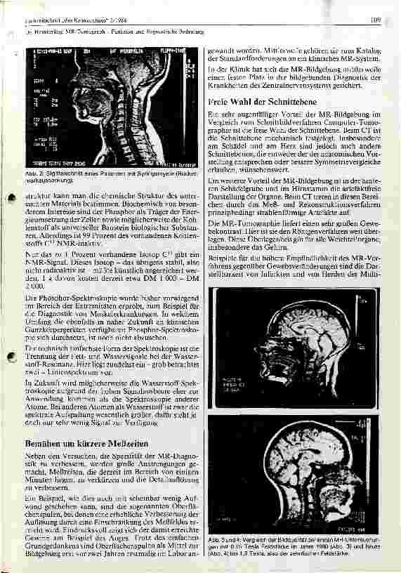 Vorschauseite 3: MR - Tomograph - Funktion und Diagnostische Bedeutung