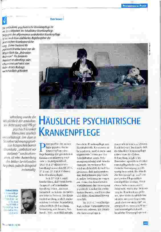 Vorschauseite 1: Häusliche Psychiatrische Krankenpflege