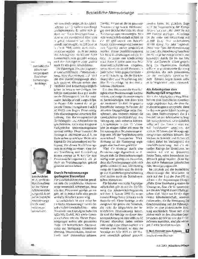 Vorschauseite 3: Mitarbeiter bei der Altersvorsorge unterstützen