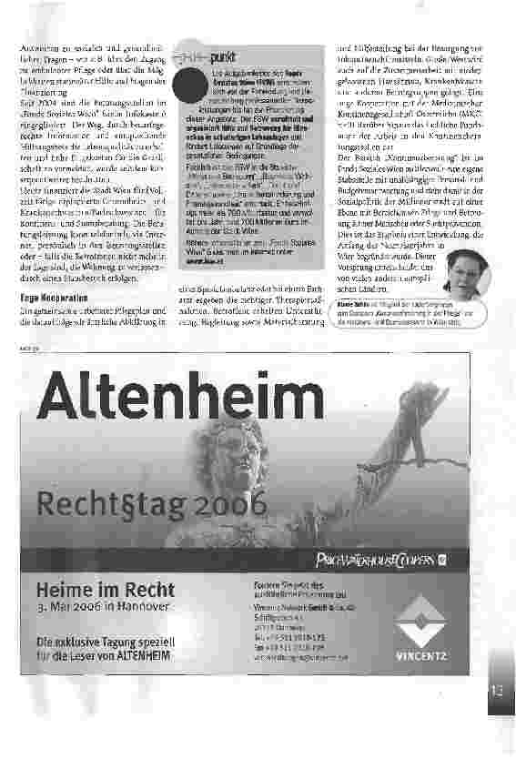 Vorschauseite 2: Kontinenzberatung durch PflegefachkräftePionierarbeit