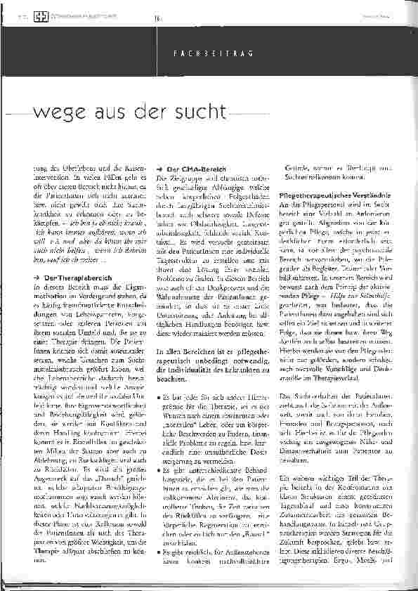 Vorschauseite 4: Wege aus der Sucht - Abhängigkeitserkrankungen weiterhin im Trend