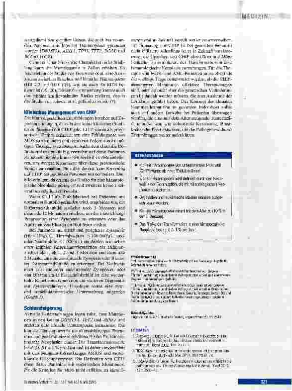 Vorschauseite 5: Klonale Hämatopoese von unbestimmtem Potenzial
