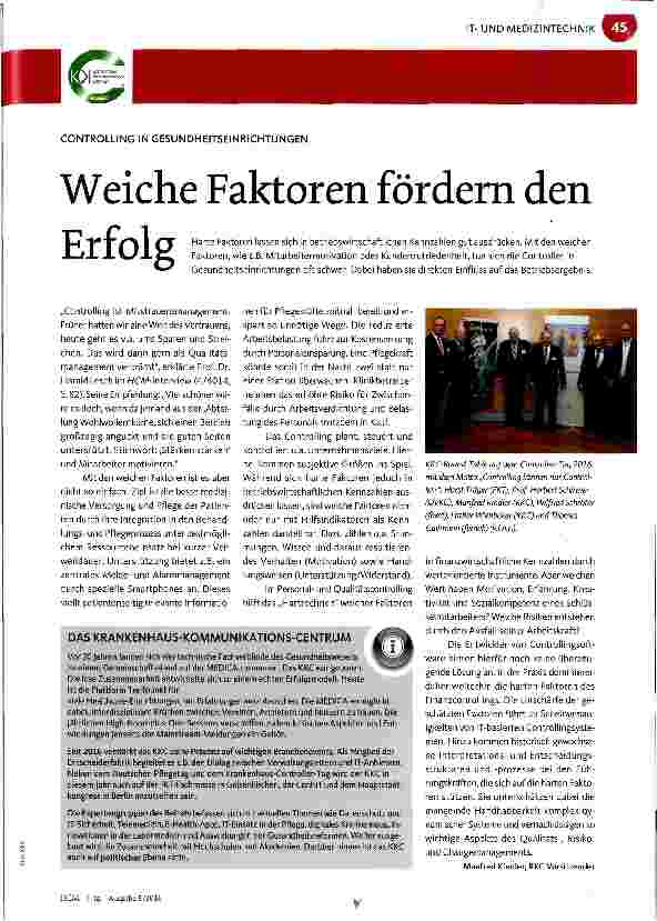 Vorschauseite 1: Weiche Faktoren fördern den Erfolg