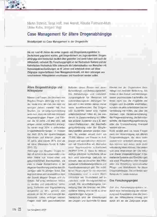 Vorschauseite 1: Case Management für ältere Drogenabhängige