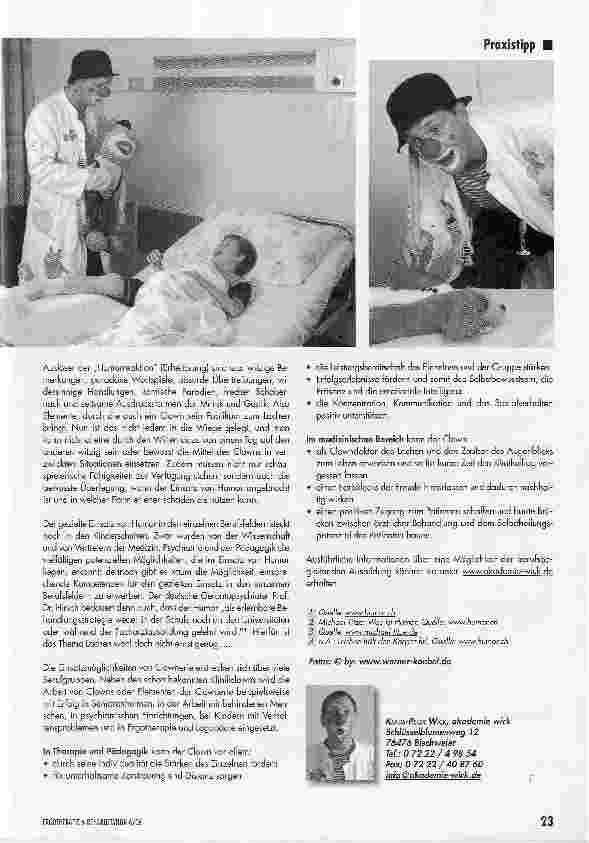 Vorschauseite 2: Lachen verleiht der Seele FlügelHumor in der Medizin und Therapie
