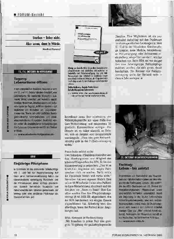 Vorschauseite 4: Palliativpflege im Kommen