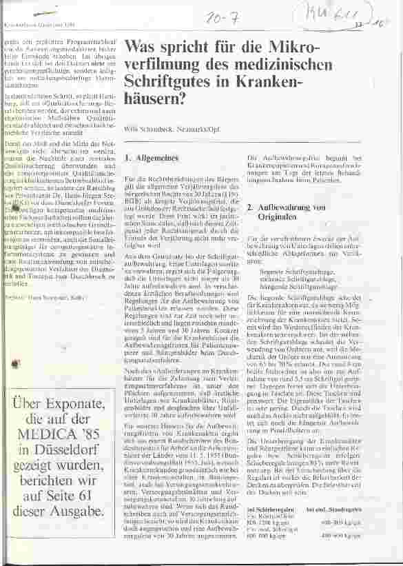 Vorschauseite 3: Computer in der Medizin: Ein unverzichtbares Organisations-und Rationalisierungsinstrument in Klinik und Praxis