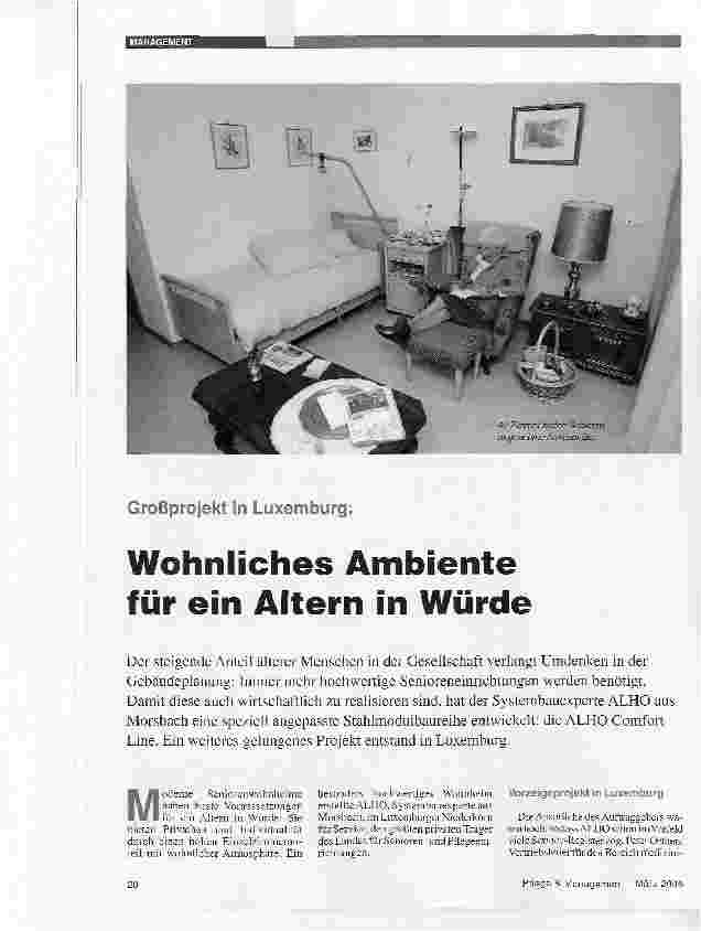 Vorschauseite 1: Wohnliches Ambiente für ein Altern in Würde