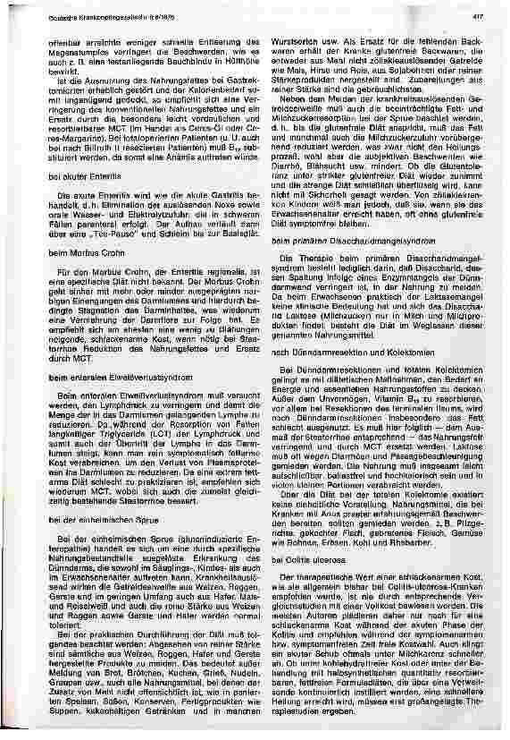 Vorschauseite 3: Gastroenterologisch relevante Diäten