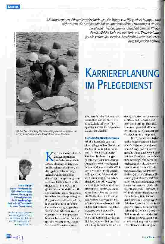 Vorschauseite 1: Karriereplanung im Pflegedienst