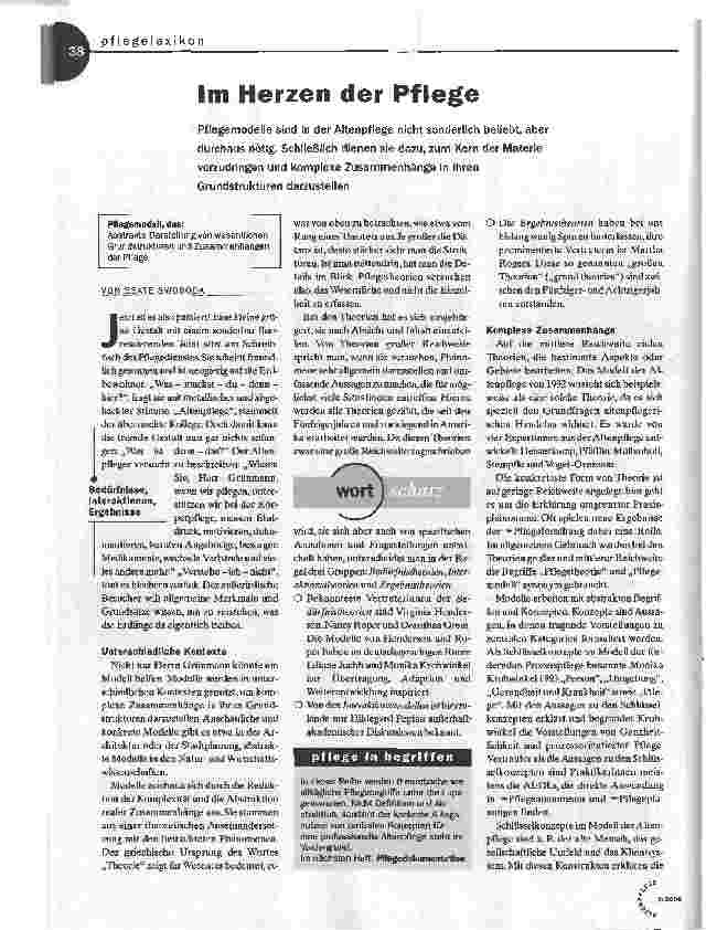 Vorschauseite 1: Im Herzen der Pflege