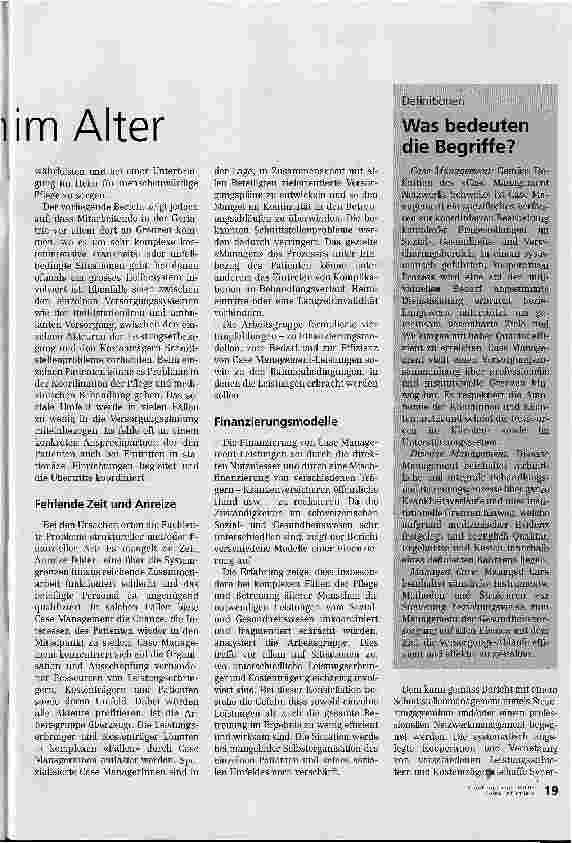 Vorschauseite 2: Gezieltes Managen auch im Alter