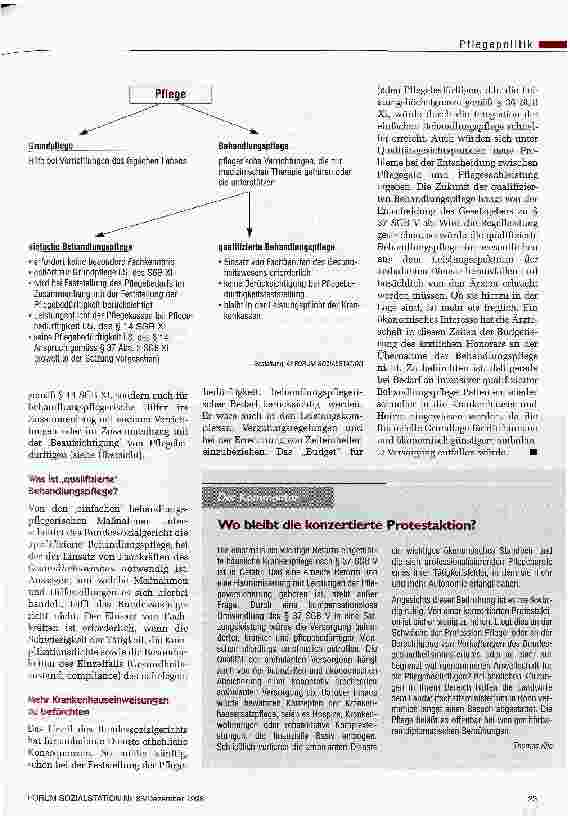 Vorschauseite 3: Schuß vor den Bug Der Häuslichen Krankenpflege droht der Untergang