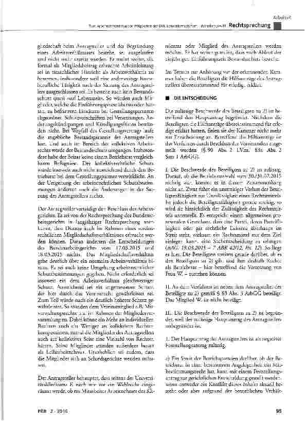 Vorschauseite 4: Zum Arbeitnehmerstatus von Mitgliedern der DRK-Schwesternschaften - BetriebsratswahlBetrVG § 5 Abs. 1, § 99 Abs. 1 und Abs. 2; AÜG § 1 Abs. 1 Satz 1