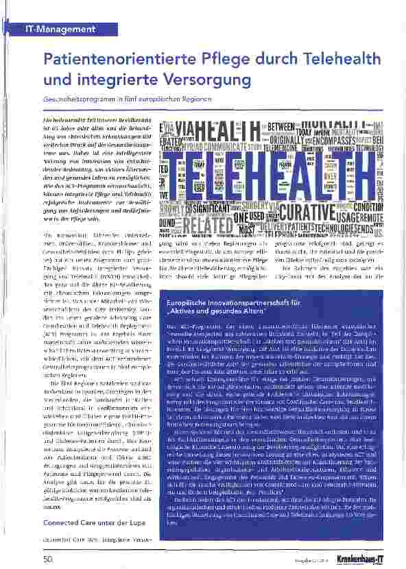Vorschauseite 1: Patientenorientierte Pflege durch Telehealth und integrierte Versorgung