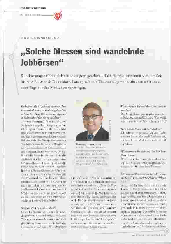 Vorschauseite 1: „Solche Messen sind wandelnde Jobbörsen“
