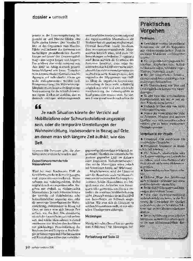 Vorschauseite 3: Elektrosmog-Patienten in der Hausarzt-Praxis