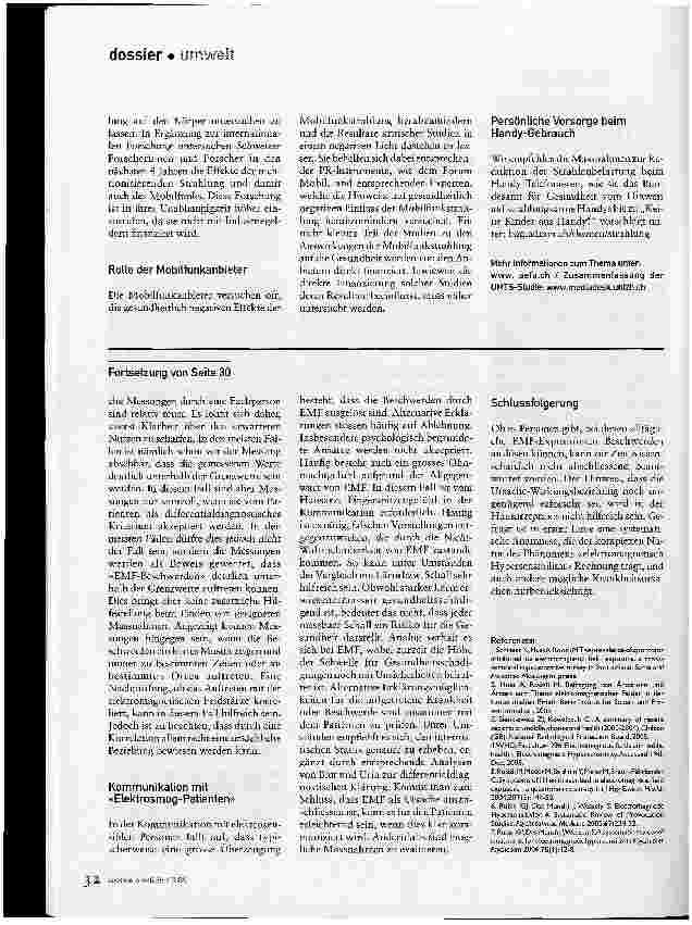Vorschauseite 4: Elektrosmog-Patienten in der Hausarzt-Praxis