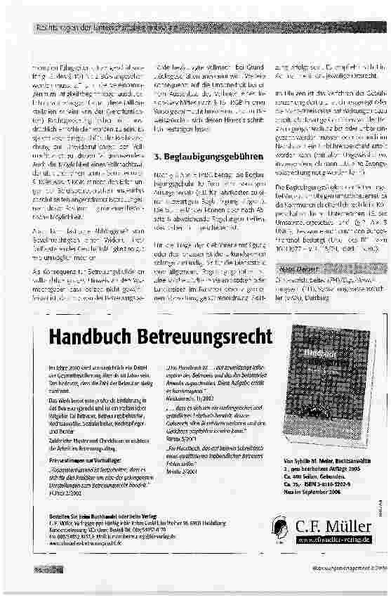 Vorschauseite 3: Rechtsfragen der Unterschriftsbeglaubigung nach § 6 BtBG