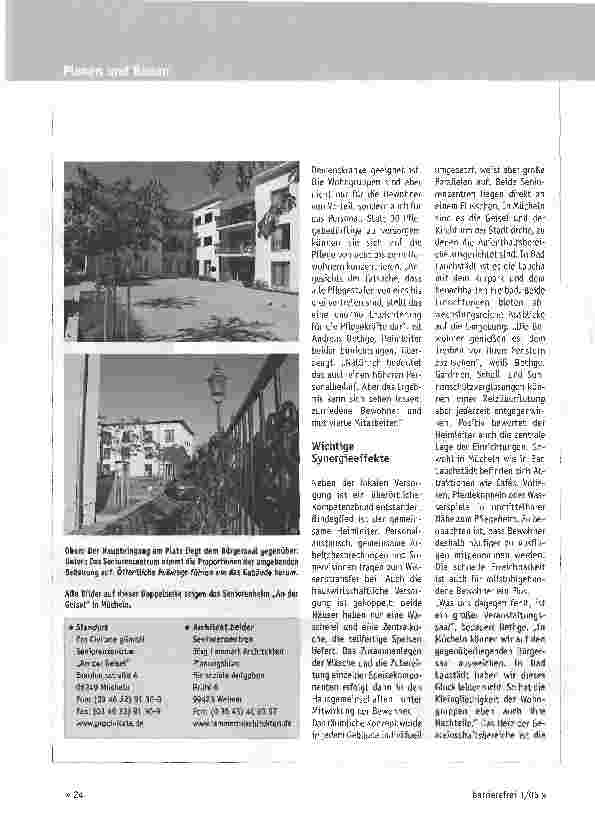 Vorschauseite 3: Synergien nutzen: Zwei Seniorenzentren, ein Konzept