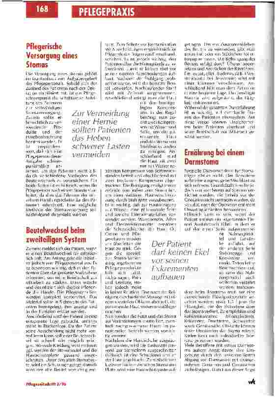Vorschauseite 3: Durch umfassende Schulung wird die soziale Isolation vermieden Pflege bei Patienten mit Colooder Ileostomie