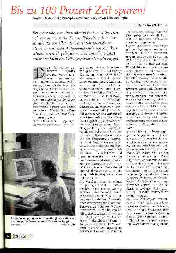 Vorschauseite 2: Heilig-Geist-Krankenhaus Köln: Praxen und Klinik per EDV vernetzt Datenverbund mednet NRW/Niedergelassene können Betten per Computer buchen