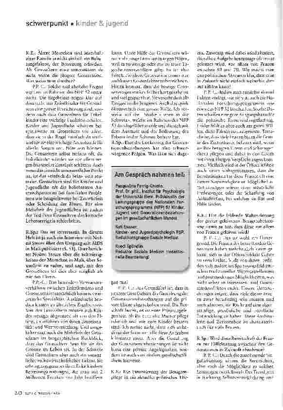 Vorschauseite 2: Jung und Alt in einer sich wandelnden Gesellschaft
