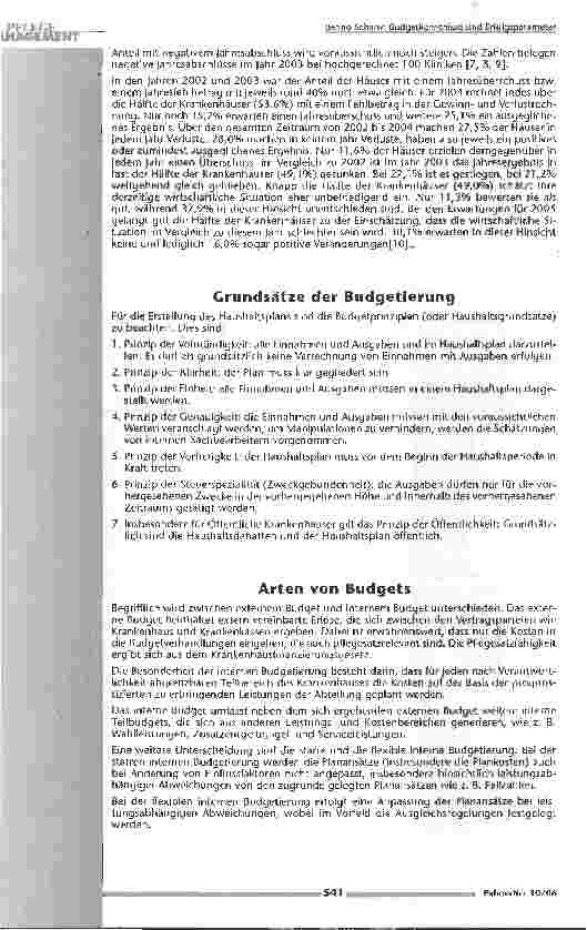 Vorschauseite 4: Budgetkenntnisse sind Erfolgsparameter