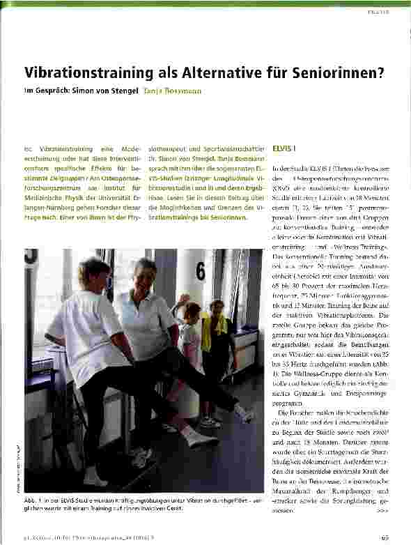 Vorschauseite 1: Vibrationstraining als Alternative für Seniorinnen?
