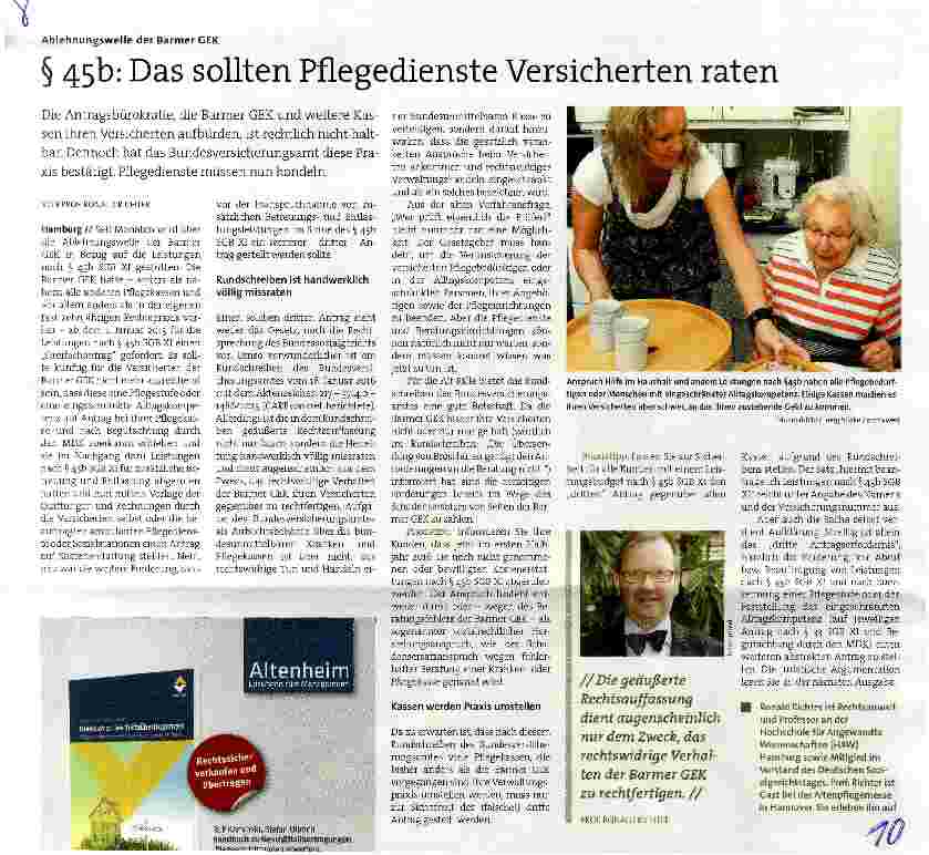 Vorschauseite 1: § 45b: Das sollten Pflegedienste Versicherten raten