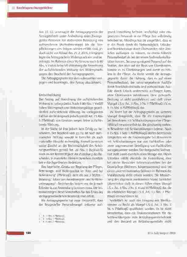 Vorschauseite 2: Mängel in einer Seniorenpflegeeinrichtung