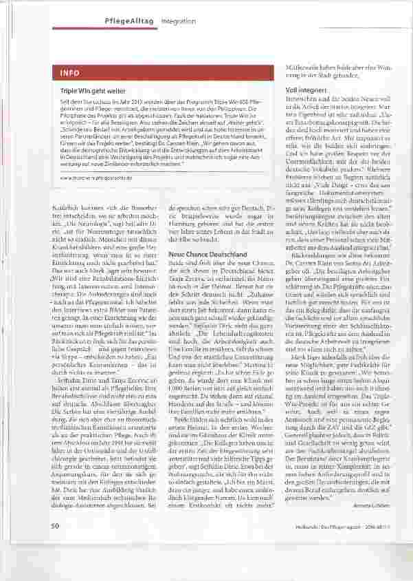 Vorschauseite 3: Triple Win Fachkräfte für Deutschland