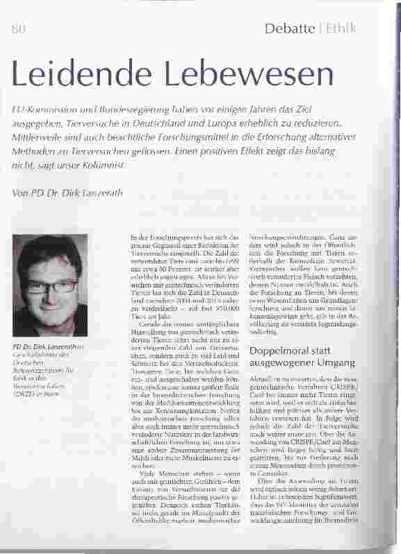 Vorschauseite 1: Leidende Lebewesen
