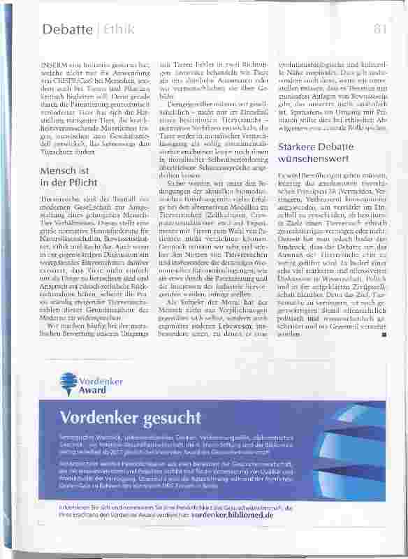 Vorschauseite 2: Leidende Lebewesen