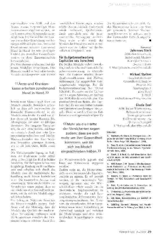 Vorschauseite 3: Deutschland:Hausarztmodelle der zweiten Generation