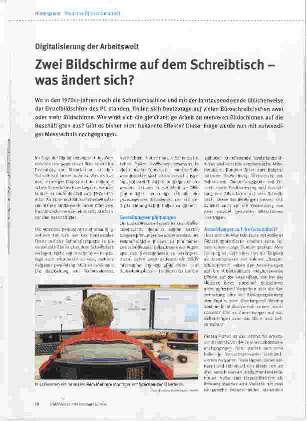 Vorschauseite 1: Zwei Bildschirme auf dem Schreibtisch was ändert sich?