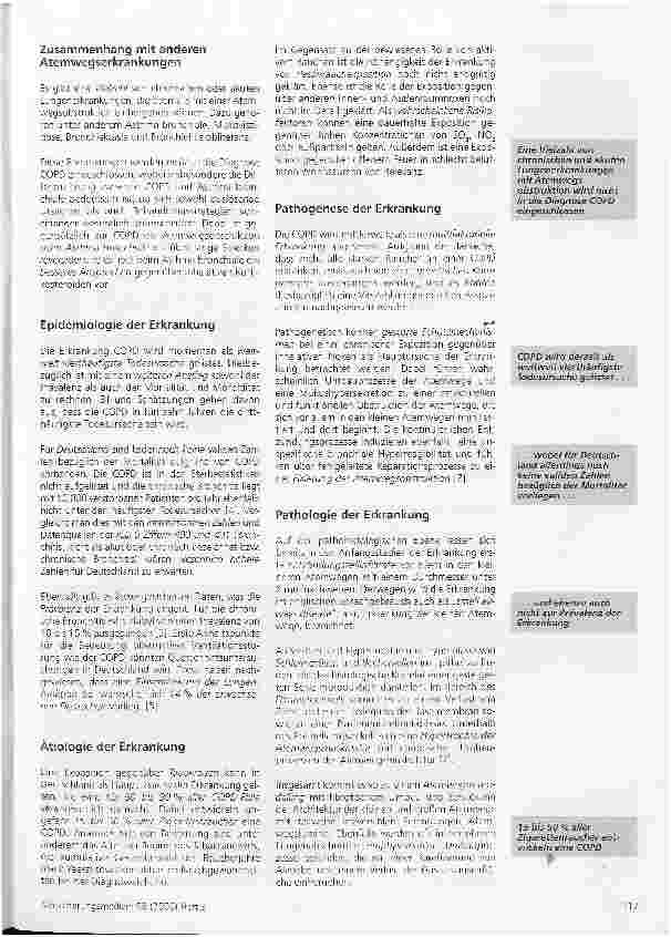 Vorschauseite 2: COPD - die chronisch obstruktive Lungenerkrankung und ihre Auswirkungen auf den Organismus