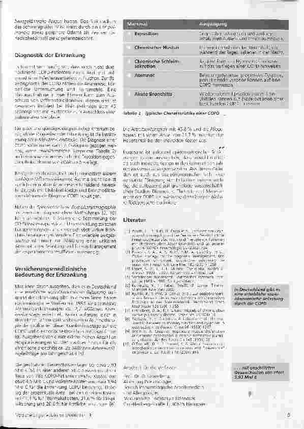 Vorschauseite 4: COPD - die chronisch obstruktive Lungenerkrankung und ihre Auswirkungen auf den Organismus