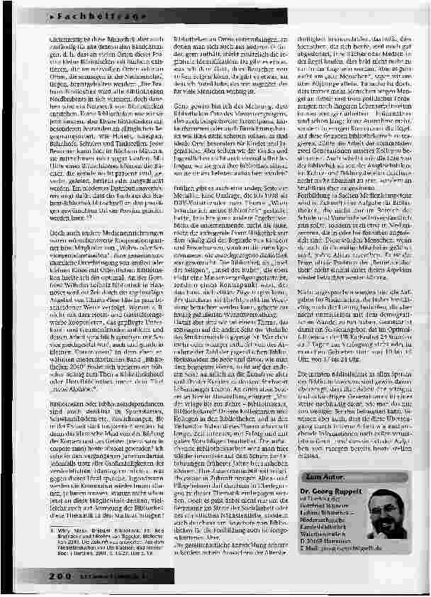Vorschauseite 4: Demographische Veränderungen und die Zukunft der Bibliotheken