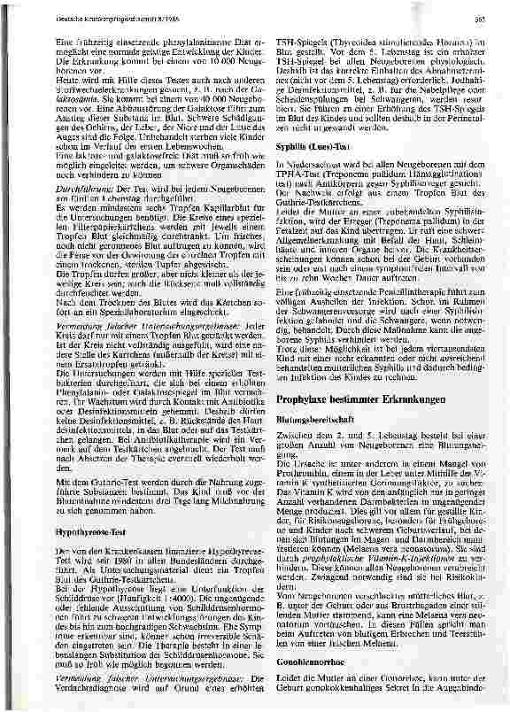 Vorschauseite 3: Gesundheitsvorsorge im Neugeborenenalter